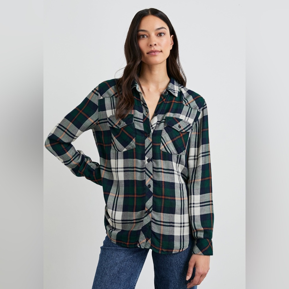 Rails Kendra Shirt in Forest Navy Stone Sz XL